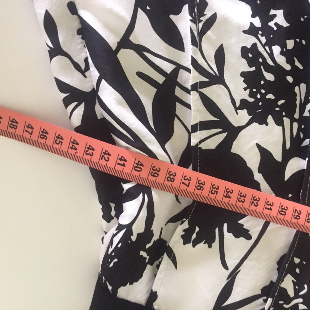 JANE LAMERTON PETITES womens petite 14 silk dress floral black and creamy white - Picture 13 of 17